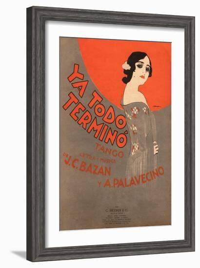 Ya Todo Termino Tango Music Sheet Cover-Leopoldo Metlicovitz-Framed Giclee Print