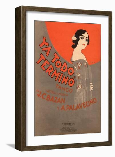 Ya Todo Termino Tango Music Sheet Cover-Leopoldo Metlicovitz-Framed Giclee Print