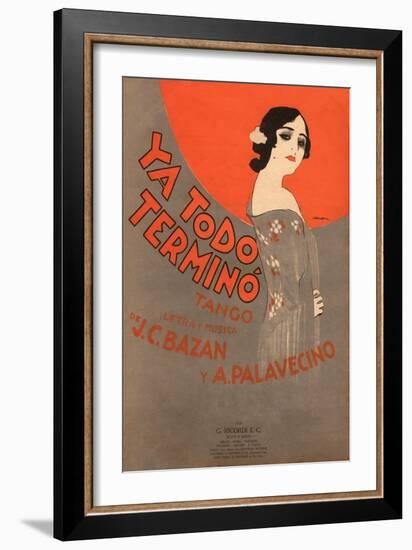 Ya Todo Termino Tango Music Sheet Cover-Leopoldo Metlicovitz-Framed Giclee Print