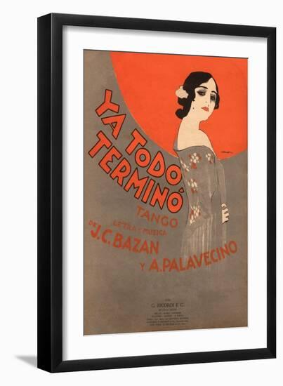 Ya Todo Termino Tango Music Sheet Cover-Leopoldo Metlicovitz-Framed Giclee Print