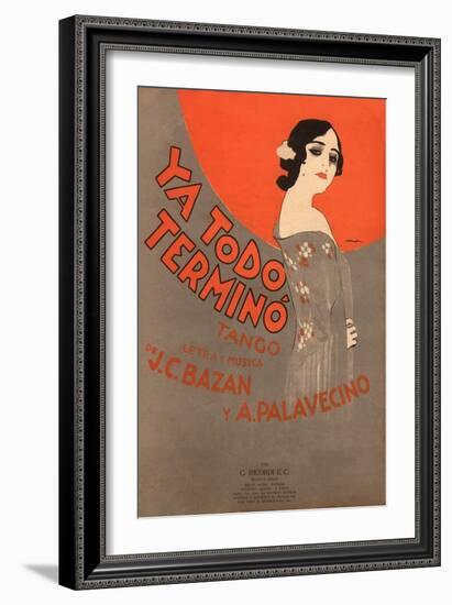 Ya Todo Termino Tango Music Sheet Cover-Leopoldo Metlicovitz-Framed Giclee Print