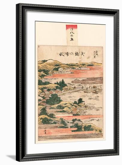 Yabase No Kihan Returning Sails at Yabase. Katsushika-Katsushika Hokusai-Framed Giclee Print