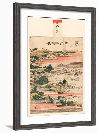 Yabase No Kihan Returning Sails at Yabase. Katsushika-Katsushika Hokusai-Framed Giclee Print