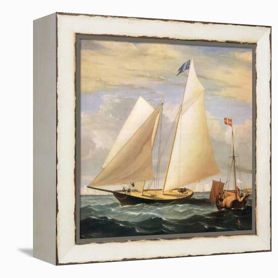 Yacht America, 1851-Fitz Hugh Lane-Framed Premier Image Canvas