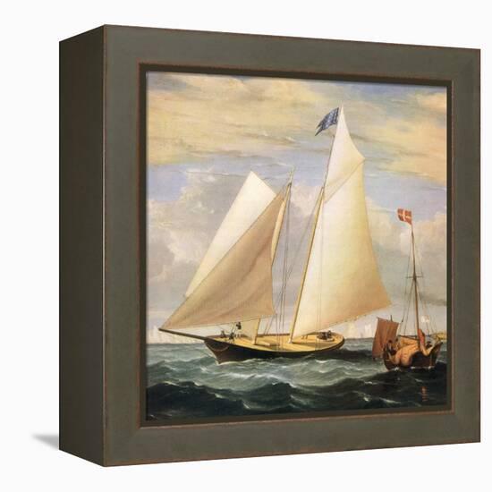 Yacht America, 1851-Fitz Hugh Lane-Framed Premier Image Canvas