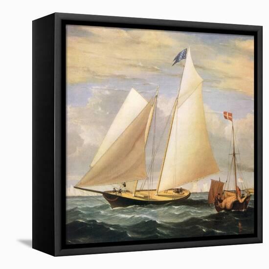 Yacht America, 1851-Fitz Hugh Lane-Framed Premier Image Canvas