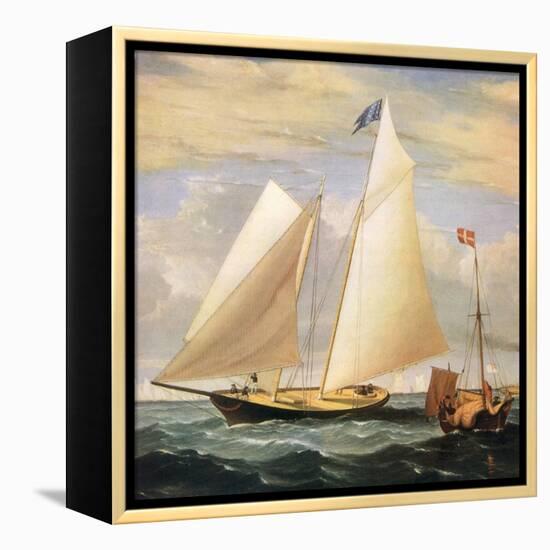 Yacht America, 1851-Fitz Hugh Lane-Framed Premier Image Canvas