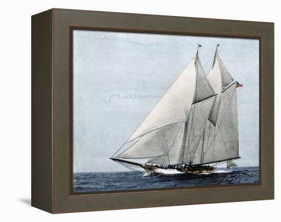 Yacht "America," First Winner of the America's Cup Race, in a Later Rig-null-Framed Premier Image Canvas