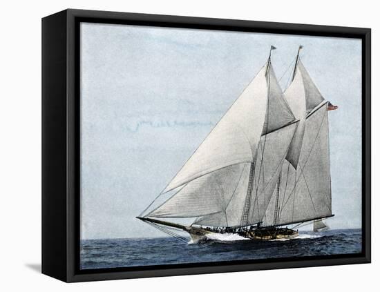 Yacht "America," First Winner of the America's Cup Race, in a Later Rig-null-Framed Premier Image Canvas