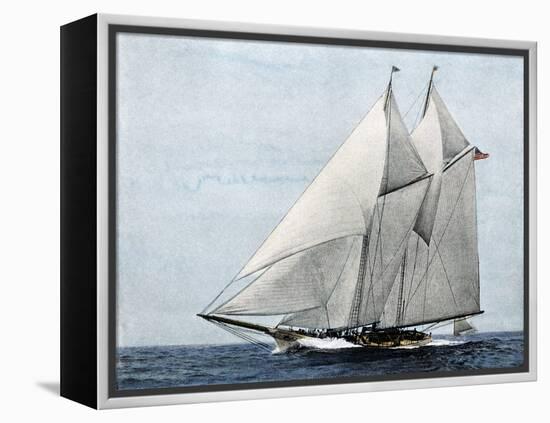 Yacht "America," First Winner of the America's Cup Race, in a Later Rig-null-Framed Premier Image Canvas