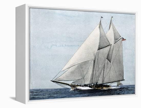 Yacht "America," First Winner of the America's Cup Race, in a Later Rig-null-Framed Premier Image Canvas