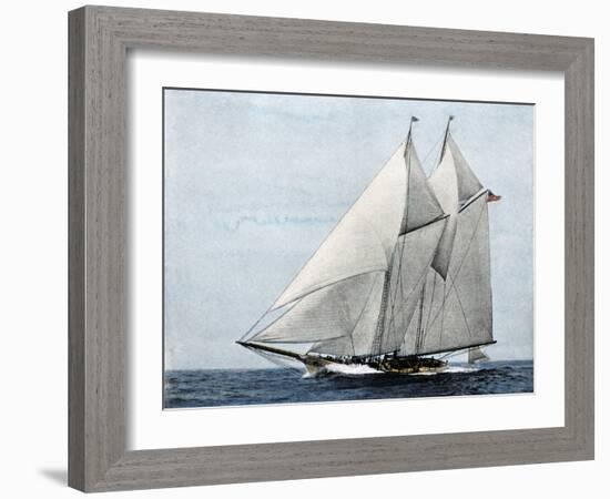 Yacht "America," First Winner of the America's Cup Race, in a Later Rig-null-Framed Giclee Print