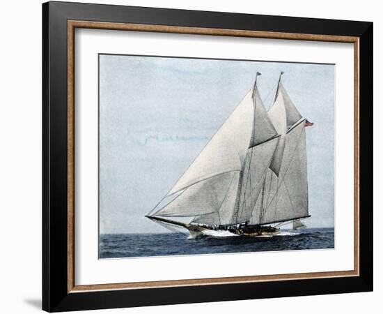 Yacht "America," First Winner of the America's Cup Race, in a Later Rig-null-Framed Giclee Print