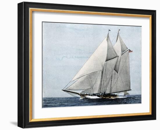 Yacht "America," First Winner of the America's Cup Race, in a Later Rig-null-Framed Giclee Print