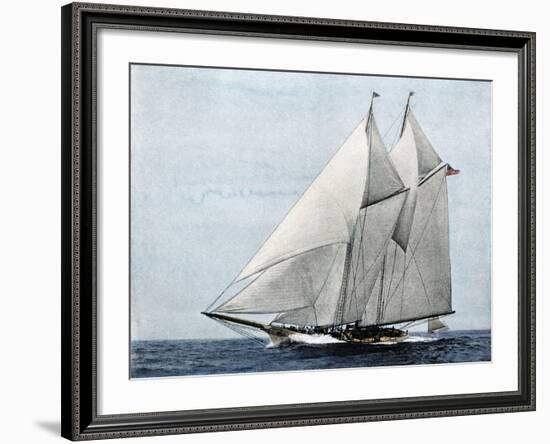 Yacht "America," First Winner of the America's Cup Race, in a Later Rig-null-Framed Giclee Print