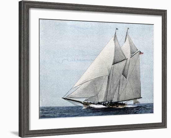 Yacht "America," First Winner of the America's Cup Race, in a Later Rig-null-Framed Giclee Print