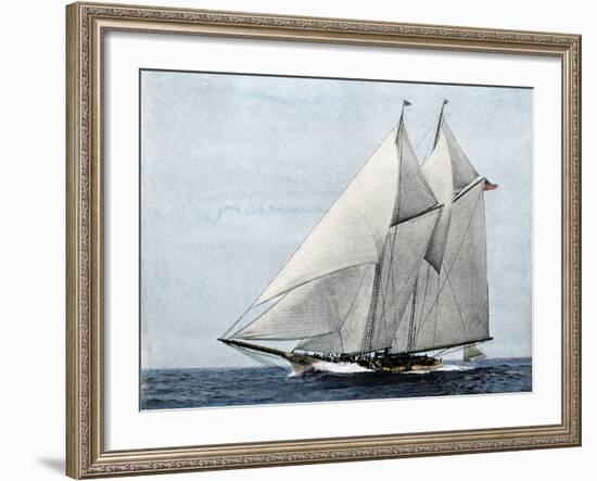 Yacht "America," First Winner of the America's Cup Race, in a Later Rig-null-Framed Giclee Print