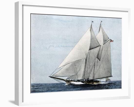 Yacht "America," First Winner of the America's Cup Race, in a Later Rig--Framed Giclee Print