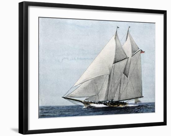 Yacht "America," First Winner of the America's Cup Race, in a Later Rig--Framed Giclee Print