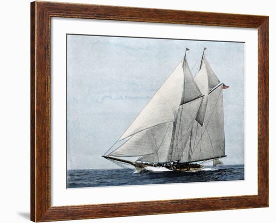 Yacht "America," First Winner of the America's Cup Race, in a Later Rig-null-Framed Giclee Print