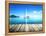 Yacht and Wooden Platform-Iakov Kalinin-Framed Premier Image Canvas