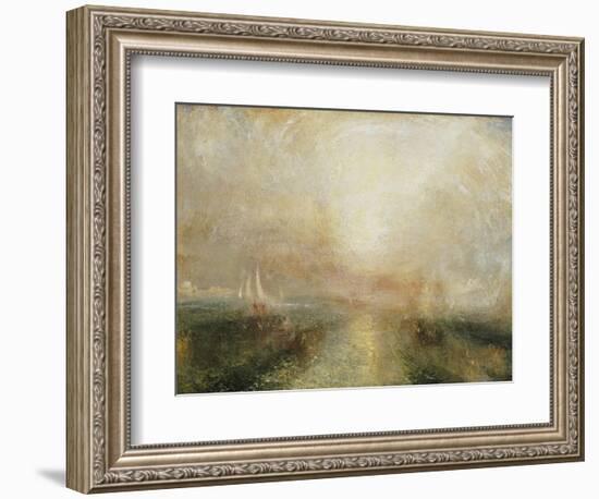 Yacht Approaching the Coast-J. M. W. Turner-Framed Giclee Print