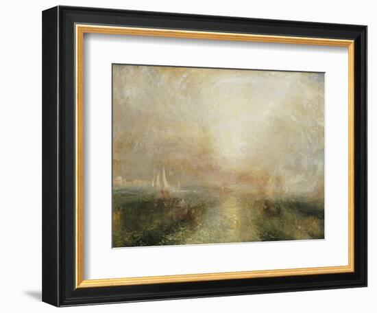 Yacht Approaching the Coast-J. M. W. Turner-Framed Giclee Print