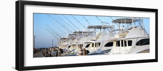 Yacht Charter Boats at a Harbor, Oregon Inlet, Outer Banks, North Carolina, Usa-null-Framed Photographic Print