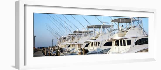 Yacht Charter Boats at a Harbor, Oregon Inlet, Outer Banks, North Carolina, Usa-null-Framed Photographic Print