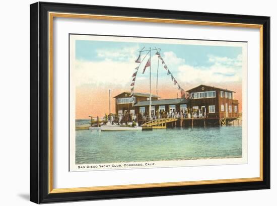 Yacht Club, Coronado, San Diego, California-null-Framed Art Print