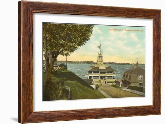 Yacht Club, Edgewood, Rhode Island-null-Framed Art Print