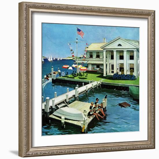 "Yacht Club," June 23, 1962-George Hughes-Framed Premium Giclee Print