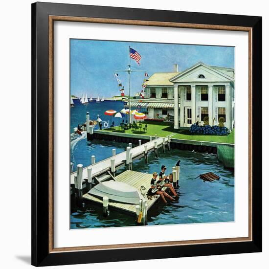 "Yacht Club," June 23, 1962-George Hughes-Framed Premium Giclee Print