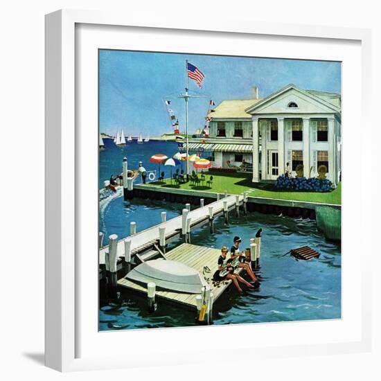 "Yacht Club," June 23, 1962-George Hughes-Framed Premium Giclee Print