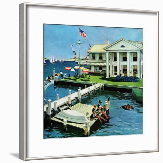 "Yacht Club," June 23, 1962-George Hughes-Framed Giclee Print