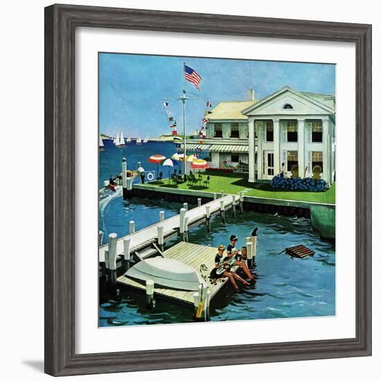 "Yacht Club," June 23, 1962-George Hughes-Framed Giclee Print