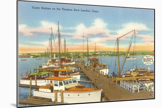 Yacht Club, New London, Connecticut-null-Mounted Art Print