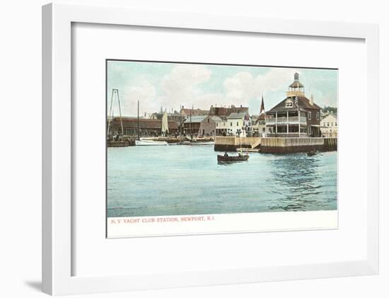 Yacht Club, Newport, Rhode Island-null-Framed Art Print
