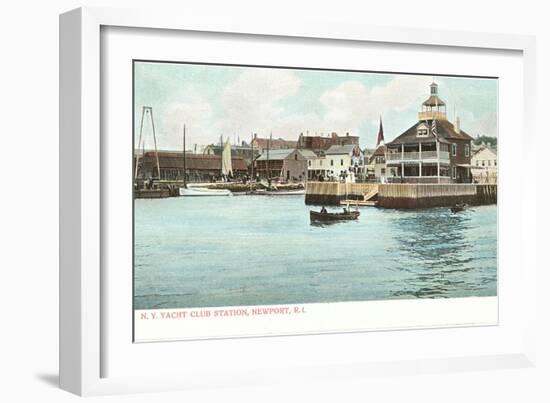 Yacht Club, Newport, Rhode Island-null-Framed Art Print