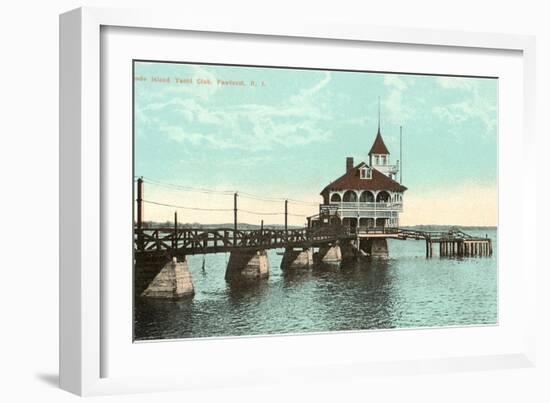 Yacht Club, Pawtuxet, Rhode Island-null-Framed Premium Giclee Print