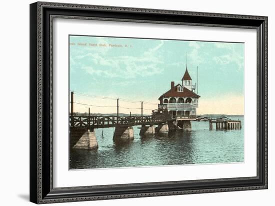 Yacht Club, Pawtuxet, Rhode Island-null-Framed Premium Giclee Print