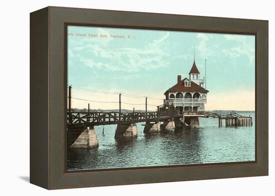 Yacht Club, Pawtuxet, Rhode Island-null-Framed Stretched Canvas