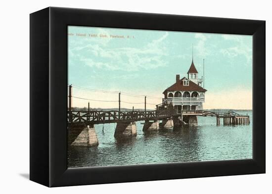 Yacht Club, Pawtuxet, Rhode Island-null-Framed Stretched Canvas