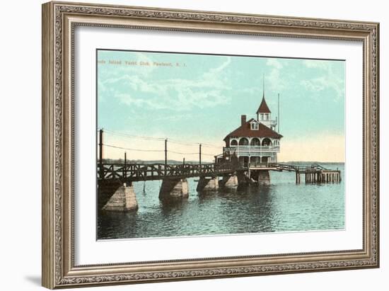 Yacht Club, Pawtuxet, Rhode Island-null-Framed Art Print