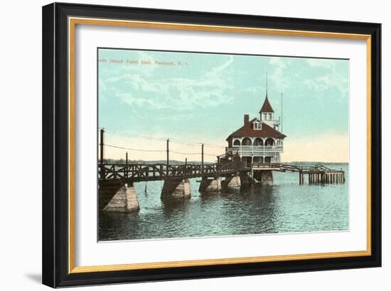 Yacht Club, Pawtuxet, Rhode Island-null-Framed Art Print