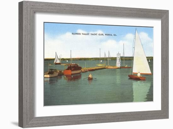 Yacht Club, Peoria, Illinois-null-Framed Art Print