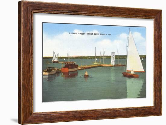 Yacht Club, Peoria, Illinois-null-Framed Art Print