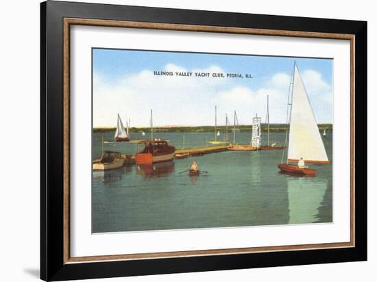 Yacht Club, Peoria, Illinois-null-Framed Art Print