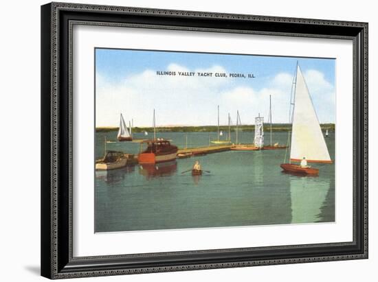 Yacht Club, Peoria, Illinois-null-Framed Art Print