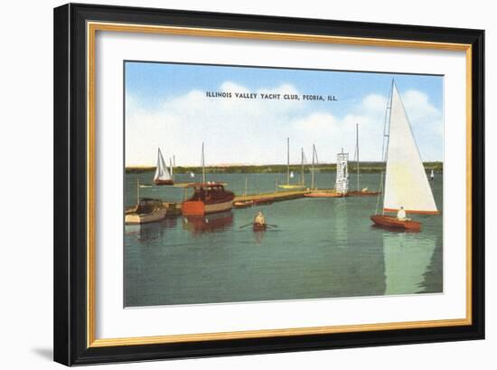 Yacht Club, Peoria, Illinois-null-Framed Art Print